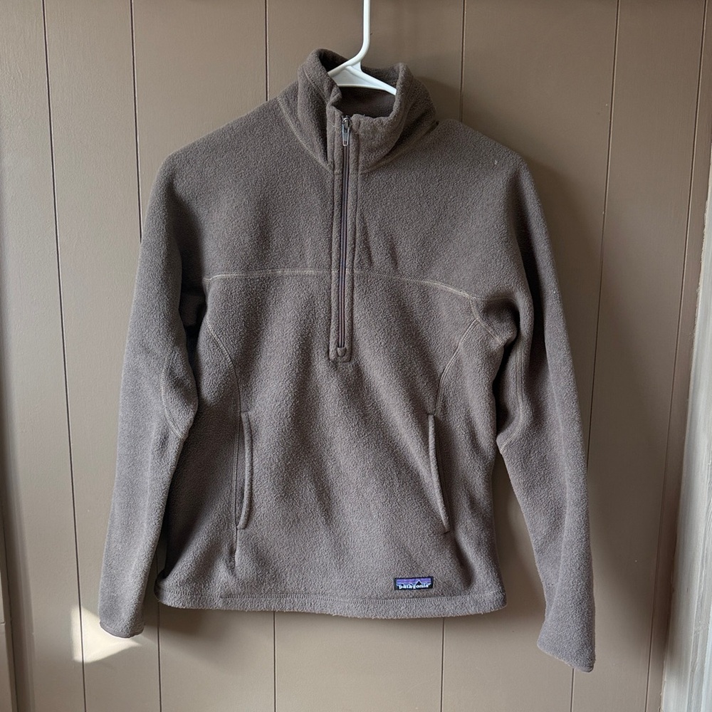 Patagonia Brown Quarter-Zip Fleece Pullover